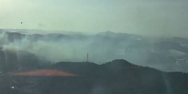 충남 서산 산불 현장. 산림청 제공