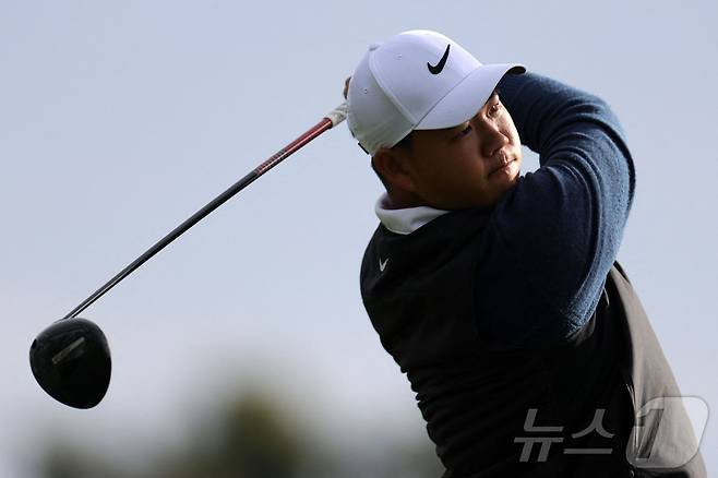 김주형이 22일(한국시간) PGA 투어 제네시스 인비테이셔널 3라운드에서 공동 22위에 올랐다. ⓒ AFP=뉴스1