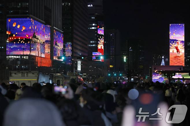 올해 1월1일 광화문 스퀘어 모습. 2026.1.1 ⓒ 뉴스1 박정호 기자