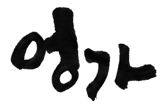 강봉준 캘리그라피 진주 사투리 '엉가'.