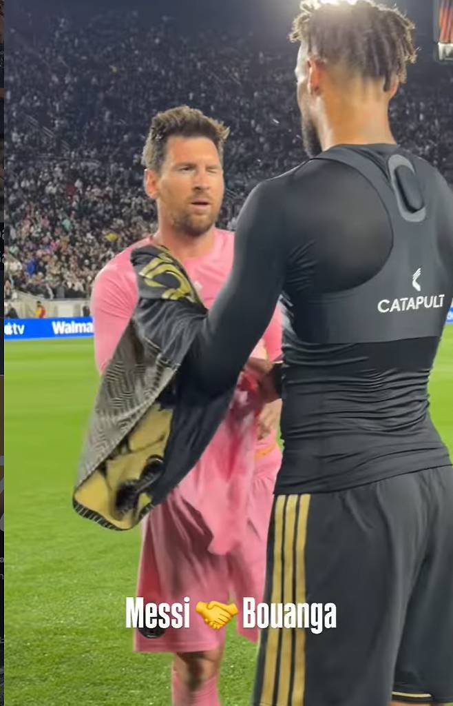 메시↔부앙가 유니폼 교환. 사진 출처=MLS