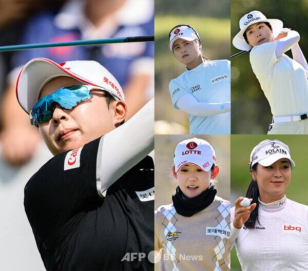 미국여자프로골프(LPGA) 투어에서 활약하는 김효주, 최혜진, 이소미, 황유민, 윤이나 프로. 사진제공=ⓒAFPBBNews = News1 (사진을 무단으로 사용하지 마십시오.)