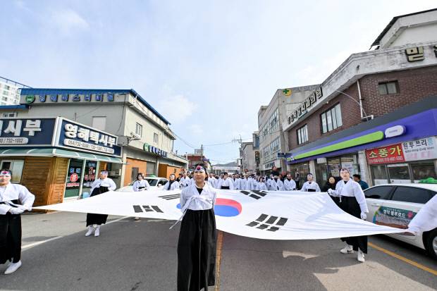 2025년 3월 18일에 열린 '영해 3.18 독립만세 행진 및 추념식'. 영덕군 제공