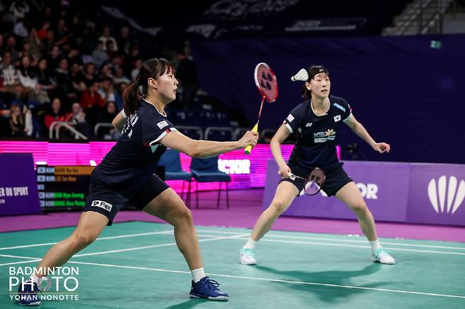 백하나(왼쪽)-이소희. 사진제공=대한배드민턴협회