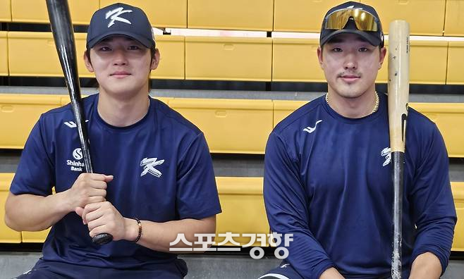 김도영(왼쪽)과 안현민. 심진용 기자