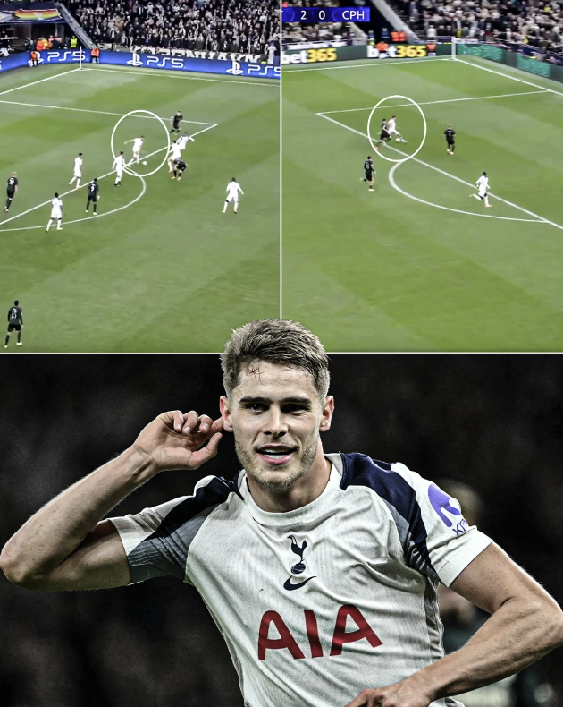 미키 판 더 펜의 70M 드리블 득점. ESPN UK