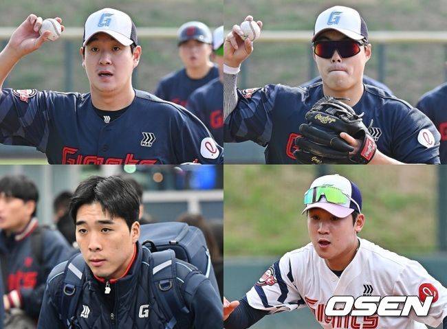 롯데 도박 4인방, 왼쪽 위부터 시계방향으로 나승엽-고승민-김세민-김동혁 / OSEN DB