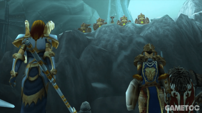 분노의 관문 전투에서 실바나스를 배신하고 신형 역병을 투척한 퓨트리스 (사진=리치왕의 분노 시네마틱)