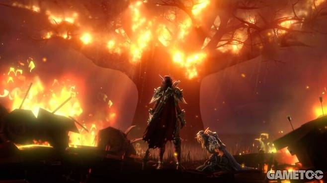 텔드랏실 방화를 명령한 실바나스 (사진=어둠땅 시네마틱)