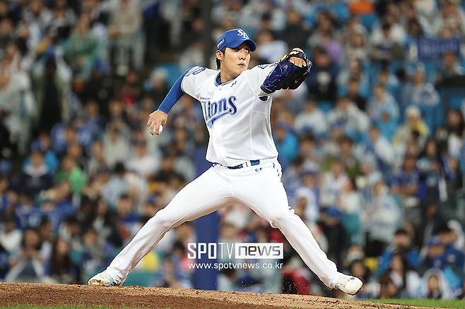 ▲ 3월 6일 재검진을 받은 뒤 향후 복귀 스케줄이 결정될 것으로 보이는 원태인 ⓒ곽혜미 기자