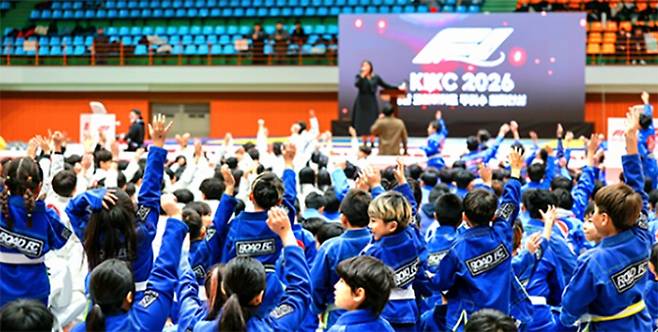 지난 1월 영암에서 열린 ‘제1회 코리아 인터내셔널 키즈 챔피언십(KIKC)’ 대회 모습. <전남도체육회 제공>