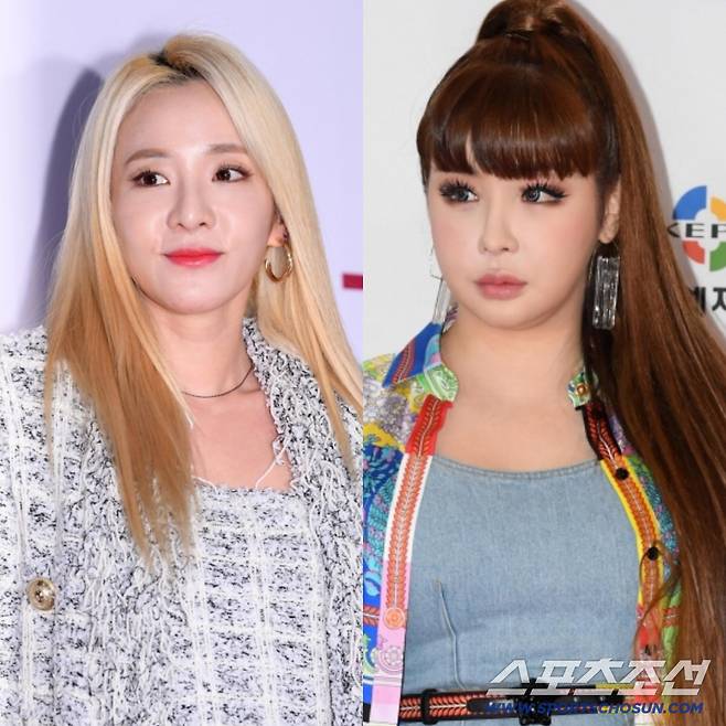 산다라박(왼쪽), 박봄. 스포츠조선DB