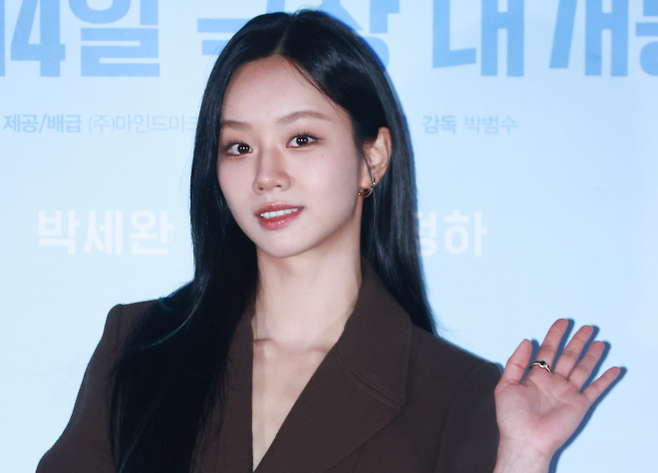 ‘빅토리’로 돌아온 혜리 - 배우 혜리가 지난 5일 서울 용산구 CGV용산아이파크몰에서 열린 영화 ‘빅토리’ 언론 시사회에서 포즈를 취하고 있다. 2024.8.5 연합뉴스