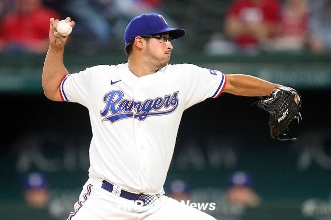 텍사스 레인저스 시절 데인 더닝의 투구 모습. /AFPBBNews=뉴스1