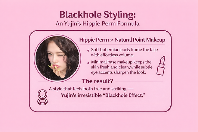 안유진 블랙홀 스타일링. (ChatGPT 사용 이미지)