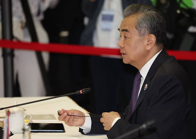 왕이 중국 공산당 중앙외사판공실 주임 겸 외교부장. /뉴스1