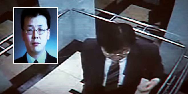 실종 직전인 2004년 7월29일 이종운 변호사(네모 안 사진), 이날 저녁 이 변호사와 약혼녀로 보이는 여성이 남산1호터널 요금소를 통과하는 장면 ⓒSBS 그것이 알고 싶다 방송 캡처