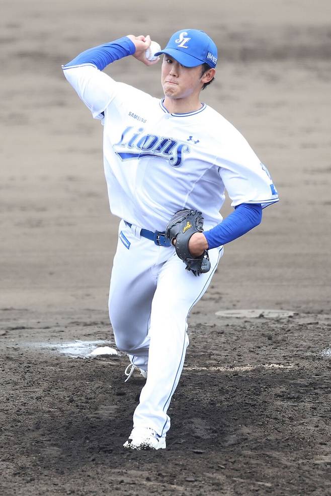 ▲ 미야지는 이날 1이닝 무실점을 기록했으나 자신의 투구 내용에는 만족하지 못한다고 밝혔다 ⓒ삼성라이온즈