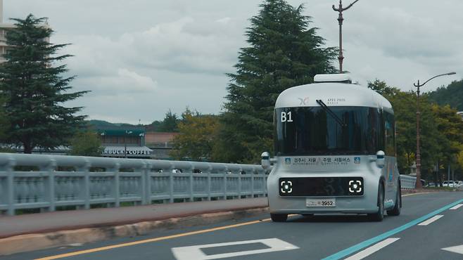 아시아태평양경제협력체(APEC) 정상회의가 열리는 경상북도 경주에서 자율주행차량이 운영되고 있다.(사진제공=국토교통부)