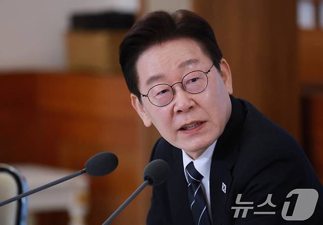 이재명 대통령이 10일 청와대에서 열린 상생을 실천하는 기업인과의 대화에서 발언하고 있다. 2026.3.10 ⓒ 뉴스1 허경 기자