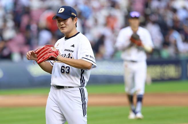 두산 베어스 마무리 투수 김택연. /사진=두산 베어스 제공