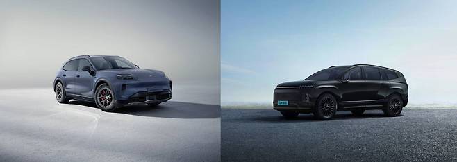 포르쉐 신형 카이엔 S 일렉트릭(왼쪽)과 현대차 2027 아이오닉 9 / 출처=각사