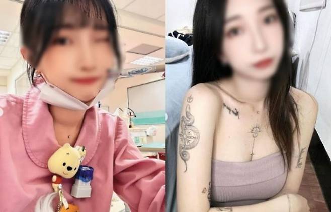 환자를 조롱하는 내용의 게시물을 SNS에 올린 사실이 알려지며 논란이 일고 있는 대만의 한 간호사. SNS 캡처