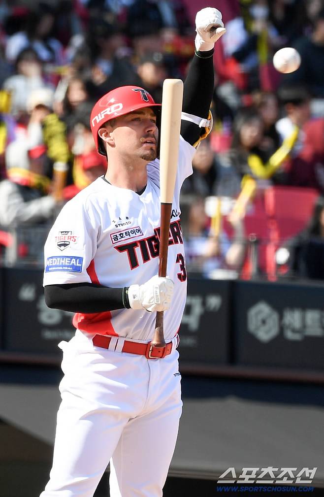 13일 광주 기아챔피언스필드에서 열린 KIA 타이거즈와 SSG 랜더스의 시범경기. KIA 데일이 타격을 하고 있다. 광주=박재만 기자 pjm@sportschosun.com/2026.03.13/