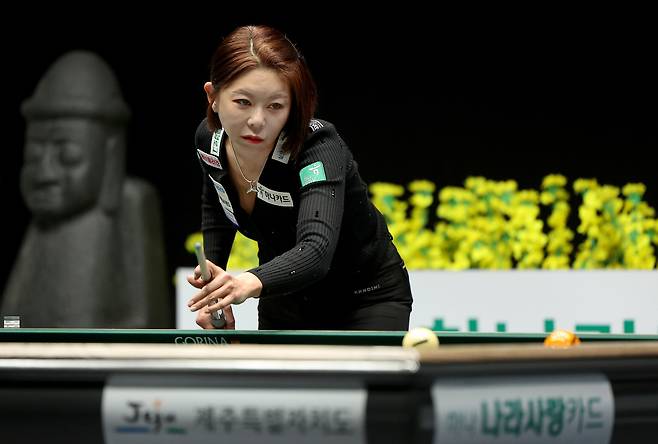 김가영이 왕중왕전 결승전에서 한지은을 따돌리고 정상에 올랐다.(PBA 제공)