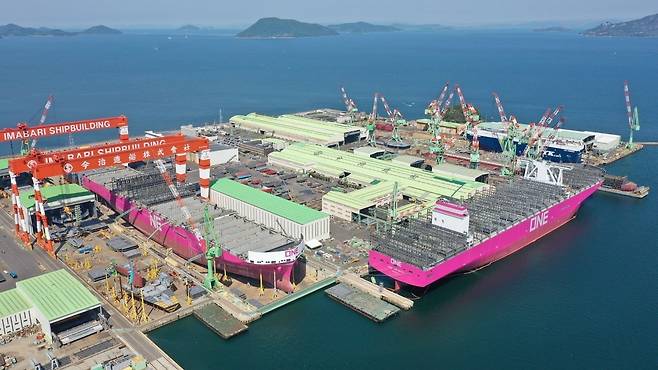 일본 이마바리 조선소 전경. 사진=이마바리 조선소