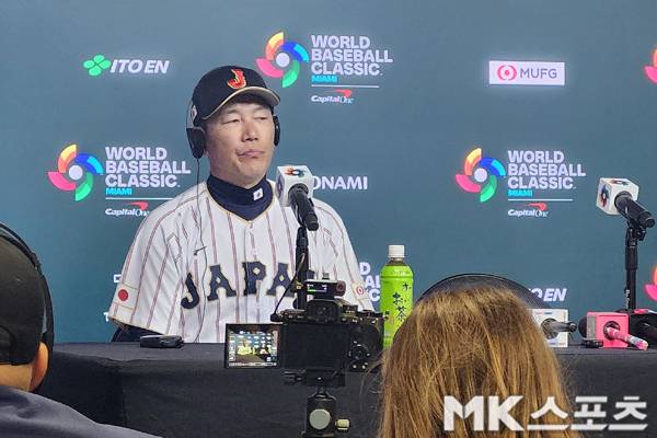 이바타 히로카즈 일본 감독이 기자회견을 갖고 있다. 사진(美 마이애미)= 김재호 특파원