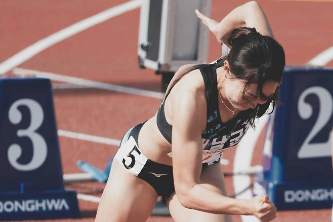 질주하는 이은빈. 윈윈스포츠컴퍼니 제공