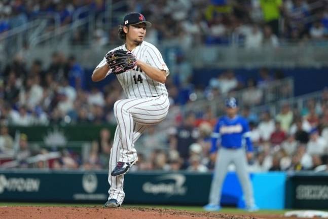 스리런포를 맞은 이토 히로미. /사진=일본 야구 대표팀 공식 홈페이지