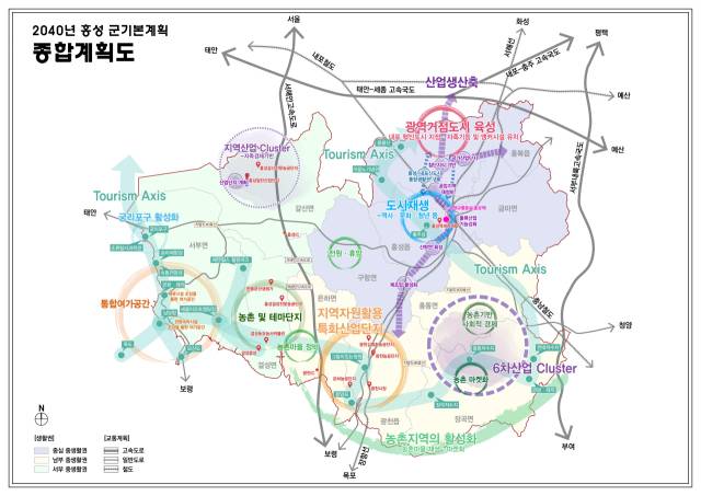 2040 홍성 군기본계획 종합계획도. 홍성군 제공