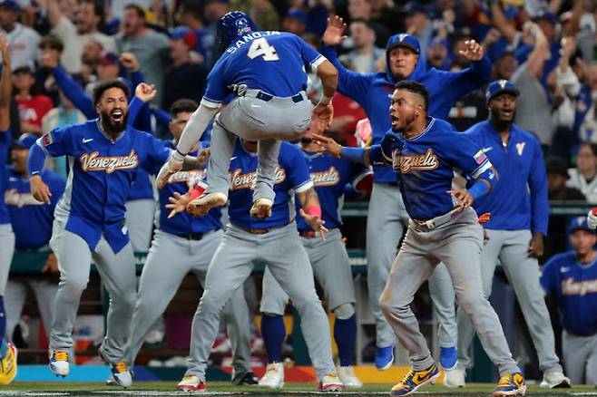 베네수엘라가 미국을 꺾고 사상 첫 WBC 우승을 달성했다. 사진=AFPBBNews