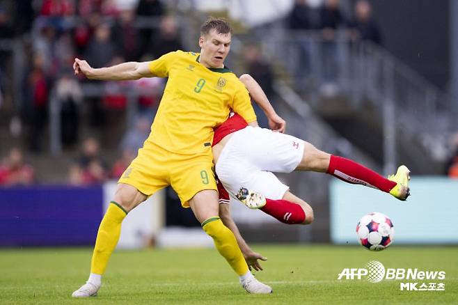 리투아니아 국가대표 스트라이커 기티스. 사진=AFPBBNews=News1