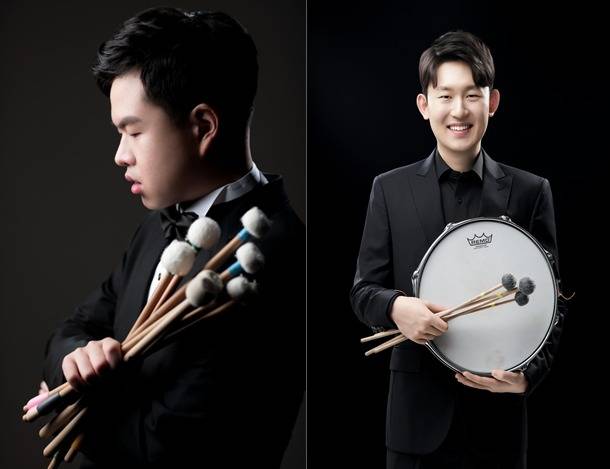 왼쪽부터 유용연(마림바)과 박병준(비브라폰) 연주자(서울시향 제공)