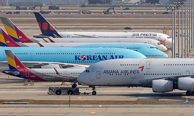 인천국제공항 계류장 모습. 연합뉴스