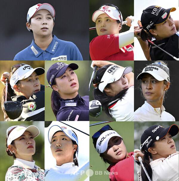 2026년 미국여자프로골프(LPGA) 투어 포티넷 파운더스컵 우승에 도전하는 김효주, 최혜진, 전인지, 지노 티띠꾼, 윤이나, 이정은6, 넬리 코다, 에리카 하라, 이동은, 유해란, 김세영 프로. 사진제공=ⓒAFPBBNews = News1 (사진을 무단으로 사용하지 마십시오.)