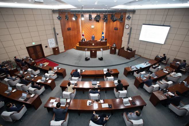 군산시의회 본회의장./시의회