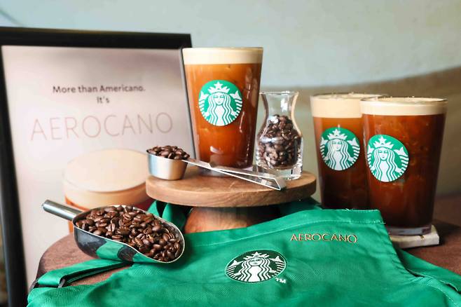 스타벅스의 신제품 에어로카노/사진=스타벅스