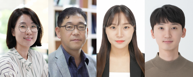 왼쪽부터) 성균관대 양유수 교수, 권대혁 교수, 한국과학기술연구원 김예리 박사, 성균관대 박원범 박사. 성균관대 제공