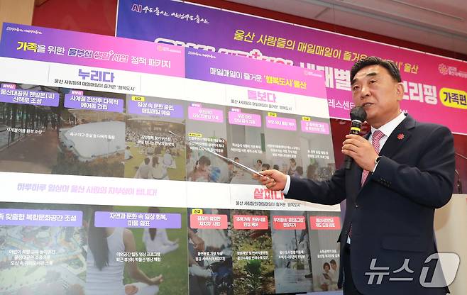 김두겸 울산시장이 25일 시청 프레스센터에서 기자회견을 하고 있다. (울산시 제공. 재판매 및 DB 금지) /뉴스1