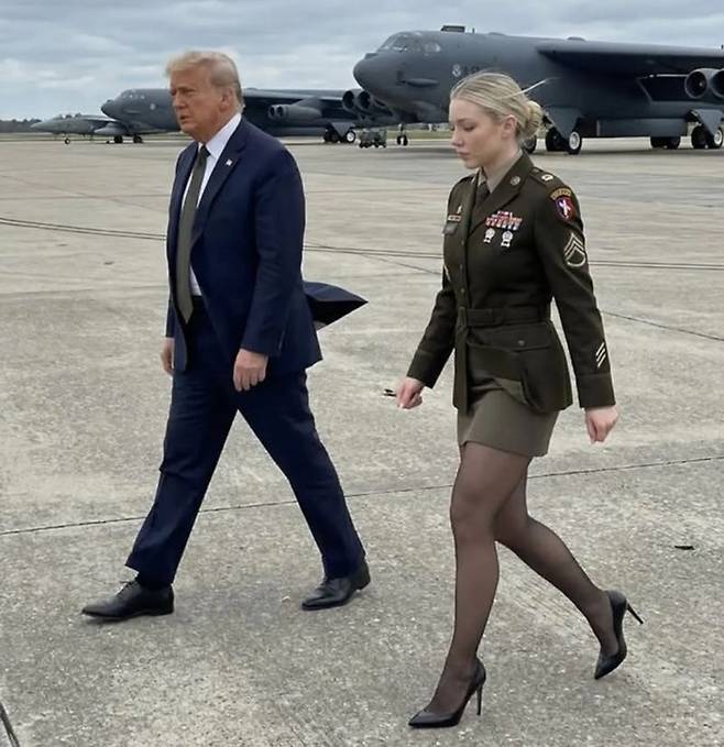 AI로 생성된 제시카 포스터와 트럼프 대통령. 출처=x