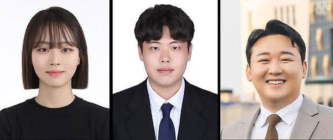 허윤미 박사과정생(왼쪽부터), 권기도 석사졸업생, 민경익 교수. *재판매 및 DB 금지