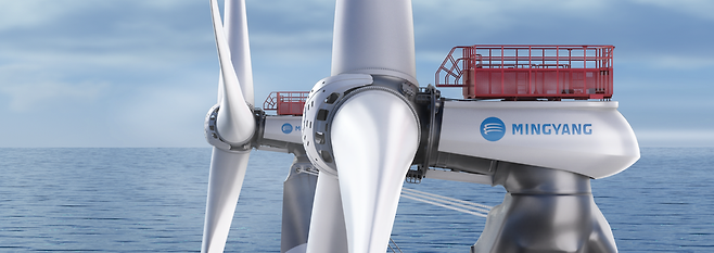 영국 정부가 중국 풍력터빈 제조업체 ‘밍양(Ming Yang)’의 제품을 사용하지 않기로 했다. 밍양의 풍력터빈.(사진=밍양)