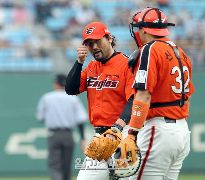 한화에서 뛰었던 박찬호. 부산=정시종 일간스포츠 기자