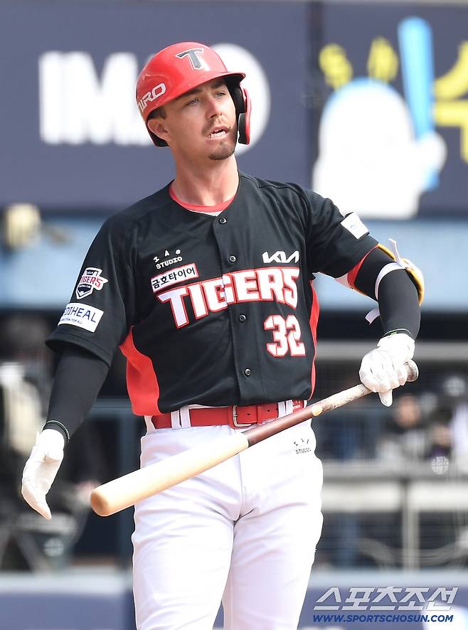 22일 잠실구장에서 열린 KBO리그 두산과 KIA의 시범 경기. 타격하고 있는 KIA 데일. 잠실=송정헌 기자songs@sportschosun.com/2026.03.22/