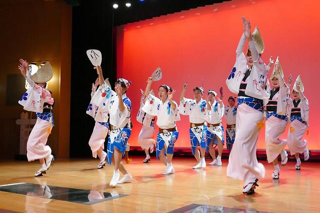 도쿠시마 전통 춤 아와오도리. 아와오도리 회관 제공