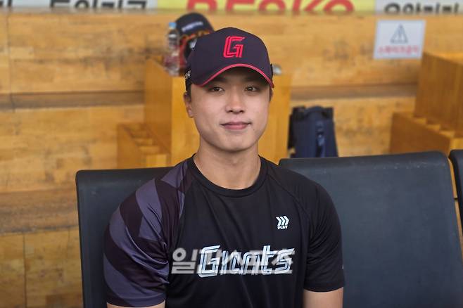 28일 대구 삼성라이온즈파크에서 만난 롯데 박정민. 대구=윤승재 기자